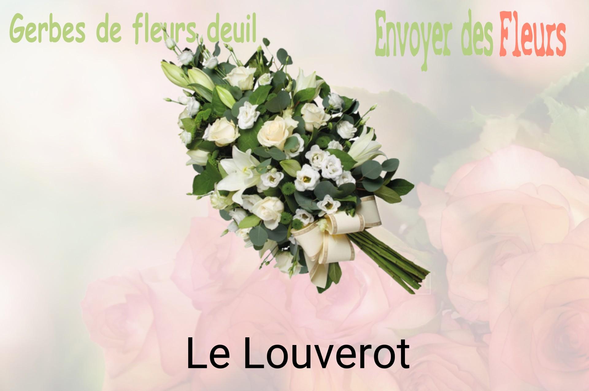 Gerbe de fleurs de deuil livrée à Le Louverot